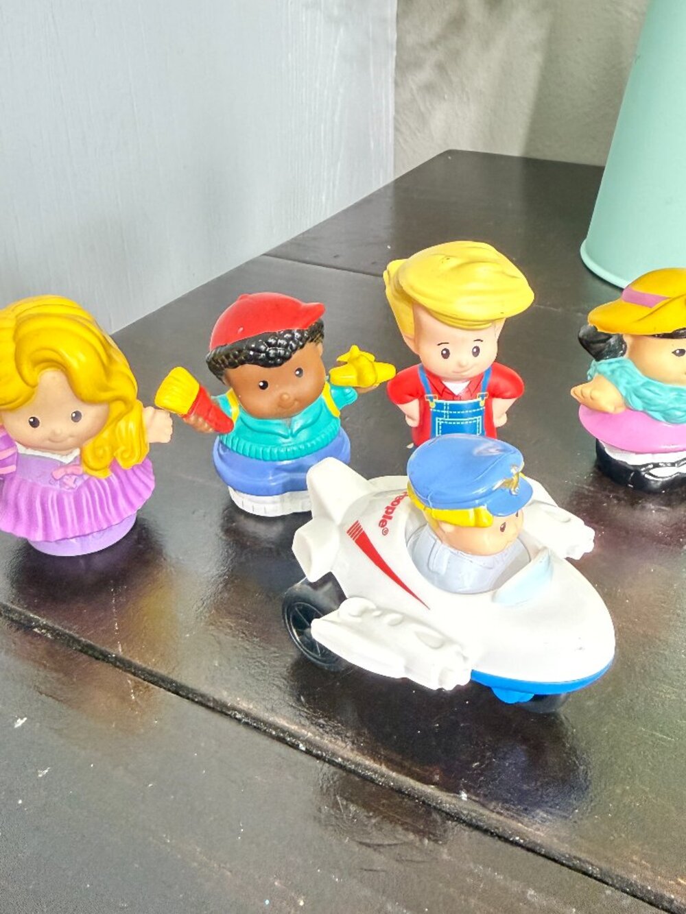 Fisher-Price Little People Figures Lot of 5 plus tricycle - Farmer Disney Child
